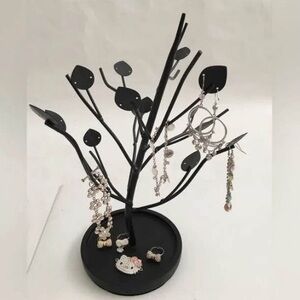 Elegant Black Jewelry Tree Stand